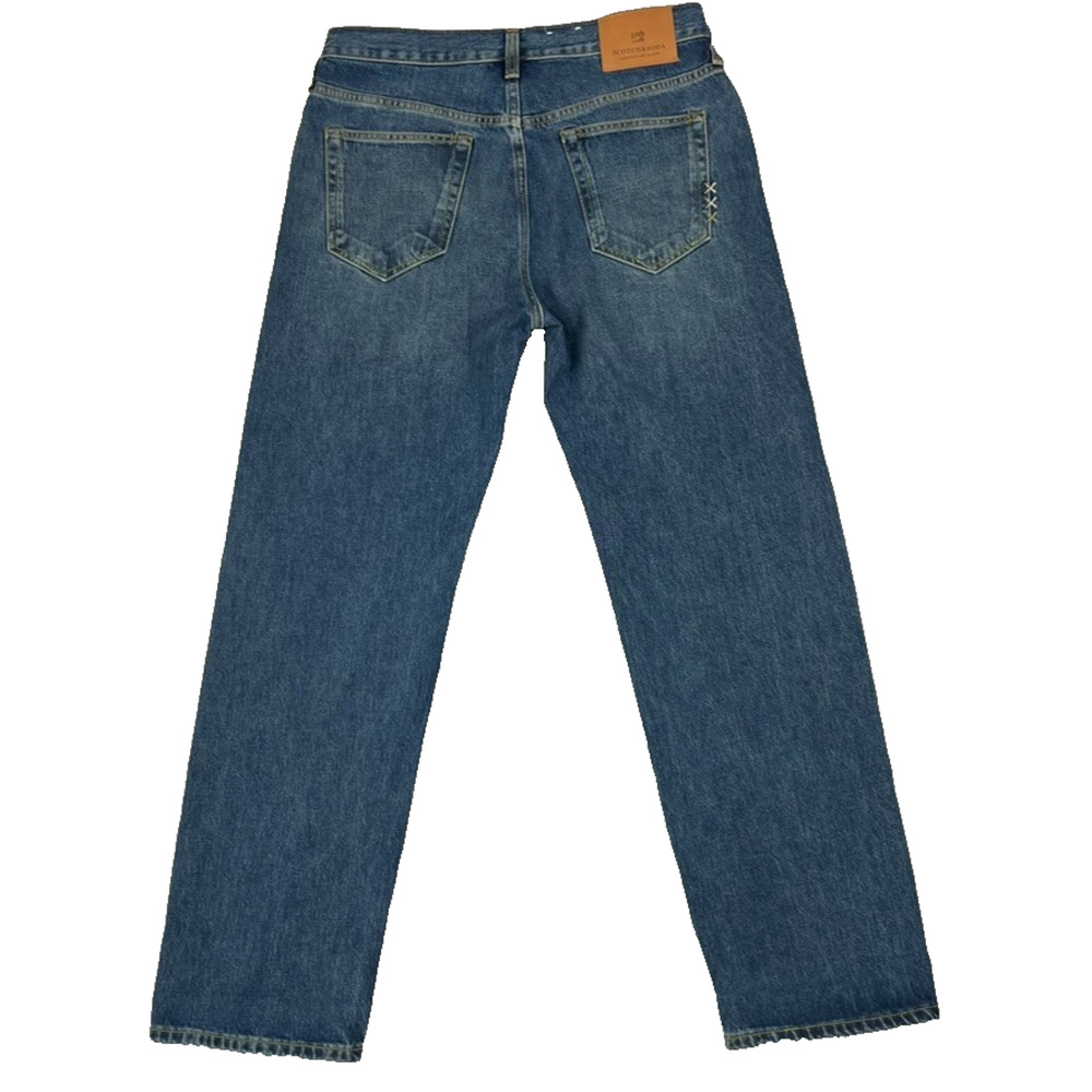 Scotch & Soda Mens Jeans 30/32 The Vert Medium Wash Straight Leg Organic Cotton - Picture 2 of 13